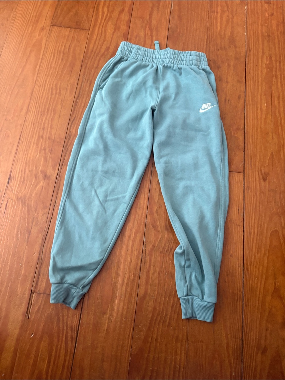 Nike Kids Teal Jogger Sweatpants with White Logo